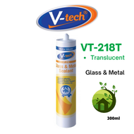 V-Tech VT-218 Neutral Translucent Glass & Metal Silicone Sealant V-tech 300ml 硅酮密封胶 Vtech Silicone v