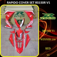 RAPIDO COVER SET RS150R/RS150 V1 WINNER 150 (33) RED (STICKER TANAM/AIRBRUSH) COVERSET