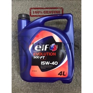 100% GENUINE ELF EVOLUTION 500 FT ENGINE OIL 15W40 15W-40 MINERAL API SN/CF 4L