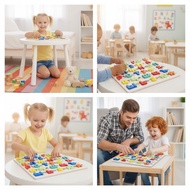 Wooden Puzzle Board with 3D Letters Chunky Cyrillic Alphabet Puzzle Toy Sensory for Toddlers, Classr