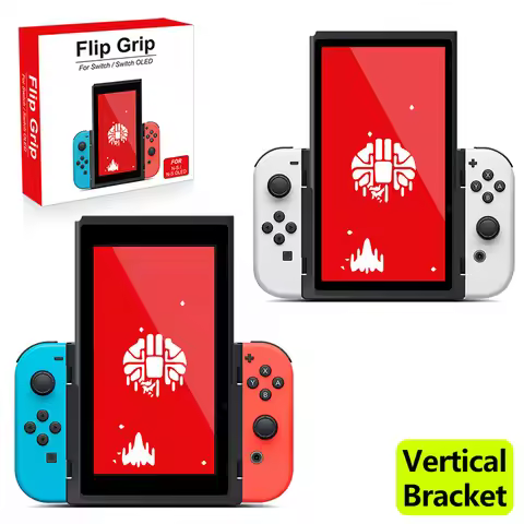 Grip Flip Vertical Bracket for Nin-tendo Switch OLED/Switch Game Console, Adaptive Vertical Screen G