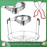 [tuwu766]4 Pieces Canning Kit, 1PC Canning Rack+ 1PC Canning Jar Lifter Tong+ 2PC Canning Funnels, C