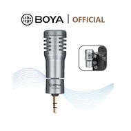 BOYA BY-P4A Omnidirectional 3.5mm TRS Microphone 90° Tilt Head Mini Mic Compact for DSLR Camera Camcorder Recorder