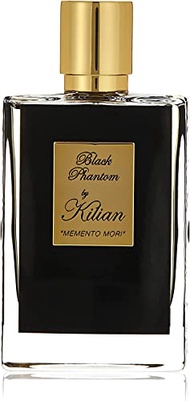 Kilian Black Phantom,"Memento Mori" Refillable Perfume Spray, 1.69 Fl Oz - with Clutch