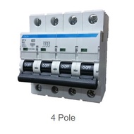 Terasaki TECS MCB 4P 6kA 10A-63A TYPE B/C