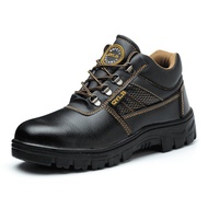 Men Labor Protection Shoes Anti-smashing Anti-puncture Lightweight Breathable Hiking Shoes Comfortab