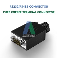 Amesgo RS232 Serial Port Head Solderless RS485 Plug Connector DB9 Pin COM Port 232