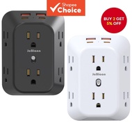 Surge Protector Power Strip 1875W Desktop Extension 6 AC & 4 USB Ports