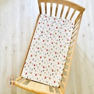 Ga bọc nệm cũi cho bé muslin nhiều kích thước PETIT BEBE bo chun nhiều họa tiết