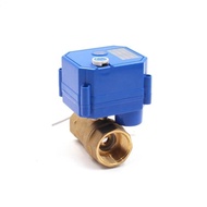 1/4" 1/2" 3/4" 1" Motorized Ball Valve Brass 2-way 2/3 Wire Electric Actuator With Manual Switch AC2