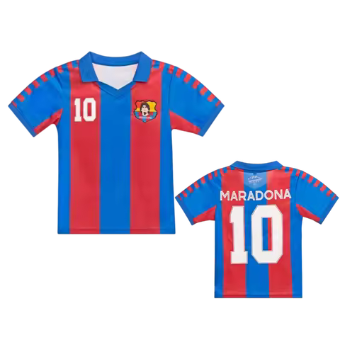Barcelona Maradona 10# Retro Polo Collar Football Jersey, Unisex Mesh Breathable Football Jersey, Me