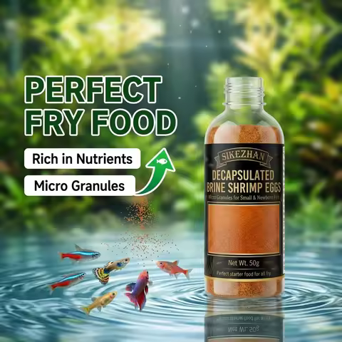 Decapsulated Brine Shrimp Eggs Shell-Free Nutritious Micro Granules Fish Food For Baby Fry Guppy Bet