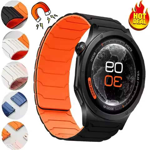 20/22mm Silicone Strap for OPPO Watch S X3 X2 X Magnetic Waterproof Bracelet for Amazfit Active Max/