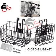 Bicycle Foldable Basket Bakul Lipat Basikal MTB BMX Fixie Bike Front Rear Basket