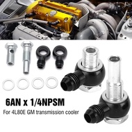 6AN X 1/4NPSM Transmission Oil Cooler 90 Degree Banjo Fittings for GM 4L80E 97-10