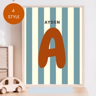 Personalised Wall Art Print A3 + Frame (Kids/Playroom Decor)