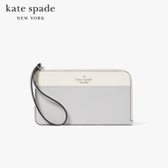 KATE SPADE NEW YORK LUCY COLORBLOCK SAFFIANO LEATHER MEDIUM L-ZIP WRISTLET KD545 กระเป๋าคล้องข้อมือ