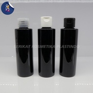 150ML BLACK FLIP TOP BOTTLE BLACK RF 150 FLIPTOP PLASTIC COSMETIC CONTAINER
