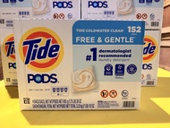 Tide PODS FREE & GENTLE 汰漬溫和柔順清潔洗衣球 38粒x4包 （152粒/盒）免運包順豐