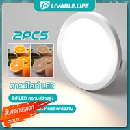 LL.2PCSไฟดาวไลท์เพดาน ไฟดาวน์ไลท์ led โคมไฟดาวน์ไลท์ ดาวไลท์ฝังฝ้า โคมไฟติดเพดาน ขนาด 2.5/3.5/4/6/8น