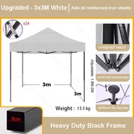 Canopy 10x15 Super Heavy Duty Khemah Kanopi Waterproof Car Tent with Thickening Steel Stand and Cano