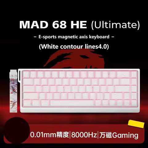 Mad 60he Mad 68he Wired Mechanical Keyboard Gaming Magnetic Switch RT 0.02mm 0.04mm 8K Polling Rate 