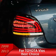 Car Taillights for Toyota Vios LED Tail Light 2008-2013 Vios Rear Fog Brake Turn Signal Automotive A