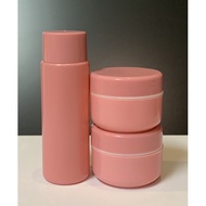 60ml toner bottle and 2pcs 10g cream jars.