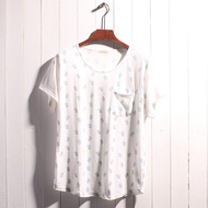 Áo Thun Cotton Mori Girl Tay Ngắn Mùa Hè Thường Ngày Áo Thiết Kế In Sáng Tạo Cho Nữ 18-24