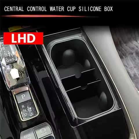 L37A-Car Center Console Silicone Water Cup Holder Storage Box For Toyota Alphard Vellfire 40 Series 