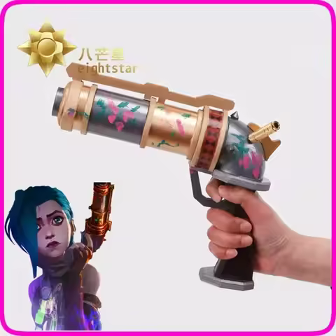 LoL Arcane Jinx Cosplay Arms Props BaoBao Vi Sister Cosplay Gun LOL Arcane Jinx blue wigs for Hallow