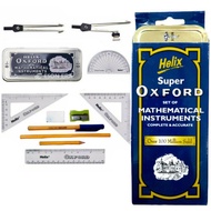 Helix Oxford Mathematical Instruments Geometry Set Jangka Lukis Compass Ruler Jangka Sudut Protracto