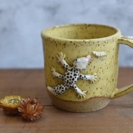 手工拉胚白守宮黃陶杯200cc