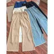 2WINS Sandra Fray Bootcut Jeans Palazo Jeans Muslimah [ PINGGANG GETAH ] Ready Stock