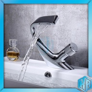 Brass Hot and Cold Lavabo Faucet, Silver Nickel Plated Hot and Cold Faucet with Unique, Luxurious, M