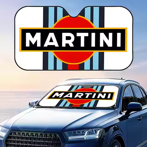 Fashion M-Martini Racing Sun Visor Reusable Aluminum Foil Car Sunshade UV Protection Heat Insulation