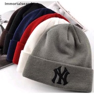 NY Embroidered Beanie Hat, men's and women's Beanie, trendy Beanie