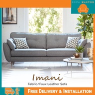 Sofa Master - Imani Series Fabric/Faux Leather Sofa 1/2/3 Seater in 8 Colors