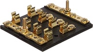 Seachoice 13431 4-Gang Fuse and Terminal Block – Brass Clips and Contacts – SFE 20 Amp of 3AG Fuse