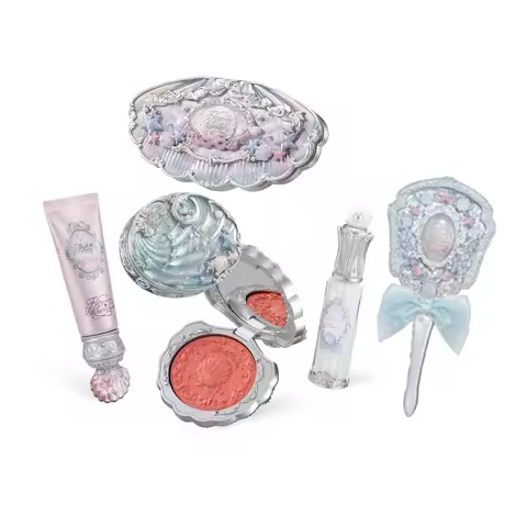 Flowerknows Shell's Jewel Makeup Gift Set Eye Blush Lip Glaze Setting Powder Correcting Primer For W