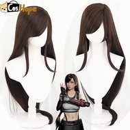 Misscoo Tifa Lockhart Cosplay Final Fantasy Cosplay Long Straight Black Wig Heat Resistant Synthetic