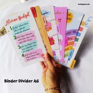 BARRIER | DIVIDER BINDER MOTIF | A6 Binder Divider Paper A6 Motif (6 Ring)