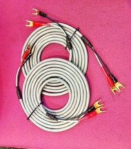 日本/Canare 2ⅹ2.5mm² AWG13 Speaker Cable 純銅喇叭線+純銅Y插頭(2條 每條3m/長)