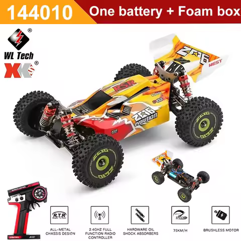 WLtoys 144010 144001 75KM/H 2.4G RC Car Brushless 4WD Electric High Speed Off-Road Remote Control Dr