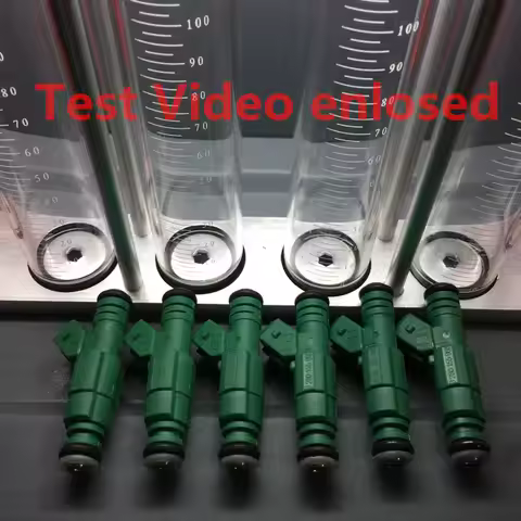6pcs test video enclosed top feed universal 440cc High performance fuel injector Green Giant 0280155