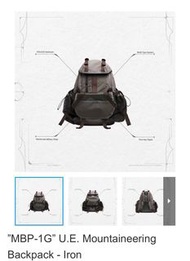 Goopi wisdom ”MBP-1G” U.E. Mountaineering Backpack - Iron