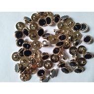 11mm black gold fashion mushroom shirt buttons, 100pcs