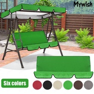 [MW]Patio Swing Cushion Cover Waterproof Easy to Install Foldable Protect Your Outdoor Swing Chair 3 Seater Replacement Seat Cover