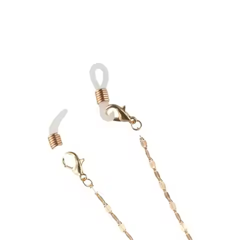 Fashion Vintage Beads Glasses Chain Bohemian Lanyard Crystal Glasses Chain Elegant Copper Mask Chain