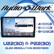 AudioWork Car Android Player 9 Inch 10 Inch QLED Screen 8 Core 7862S Car Multimedia Player 2k